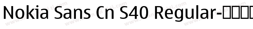 Nokia Sans Cn S40 Regular字体转换